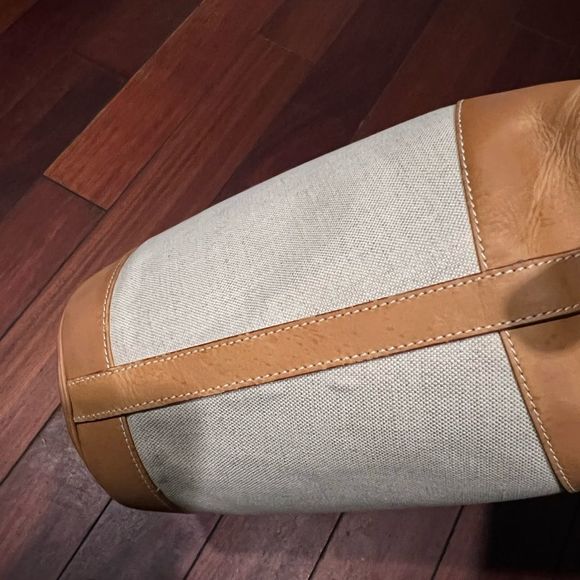 Vintage Gucci Canvas & Vachetta Leather Beach Bag - Picture 11 of 16